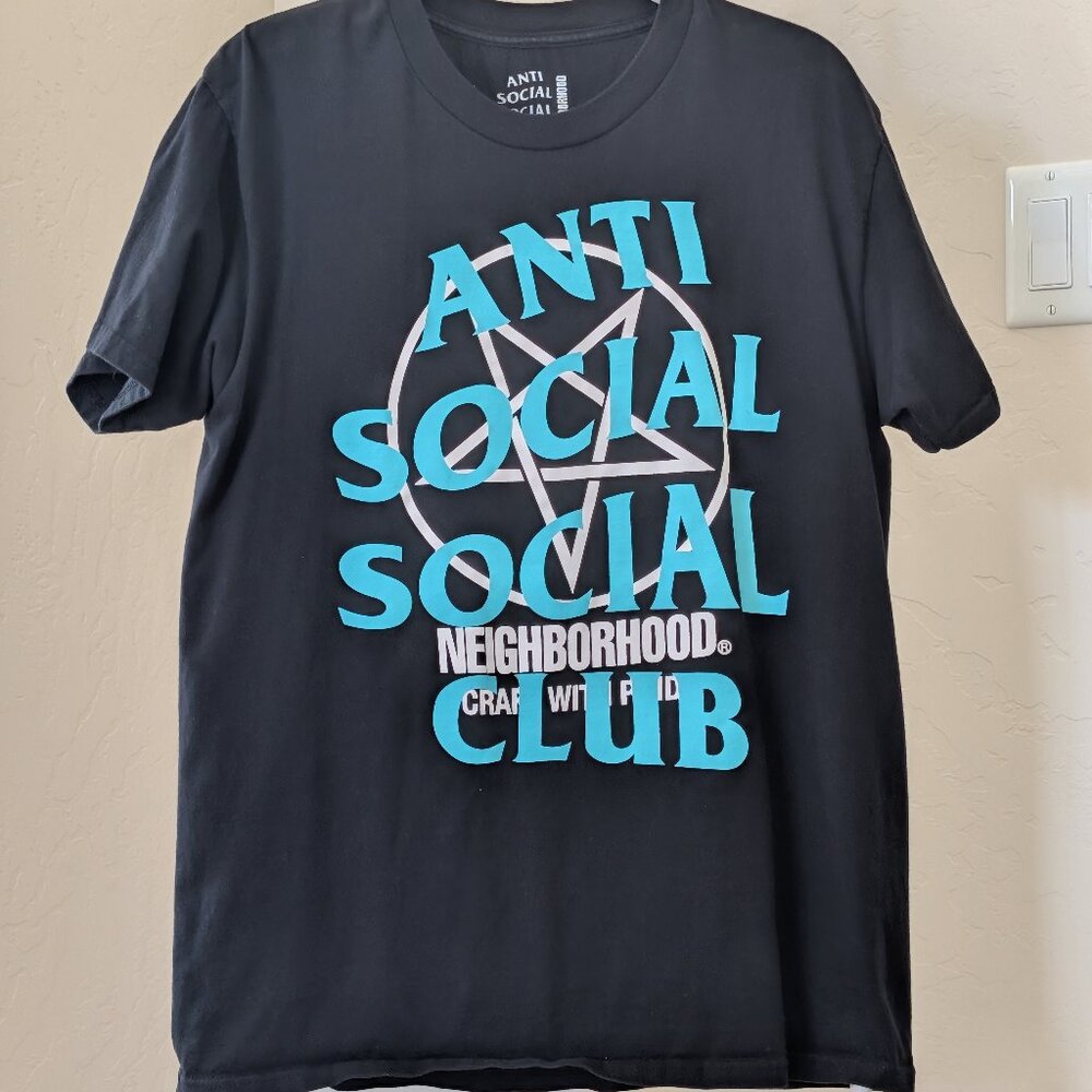 Anti Social Social Club × Neighborhood Filth Fury Tee Black/Teal 2020 (Large)